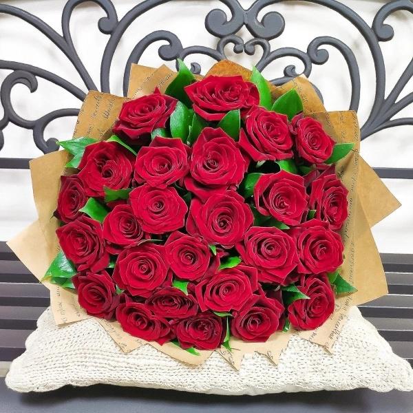 25 красных роз [код  213525orbng]