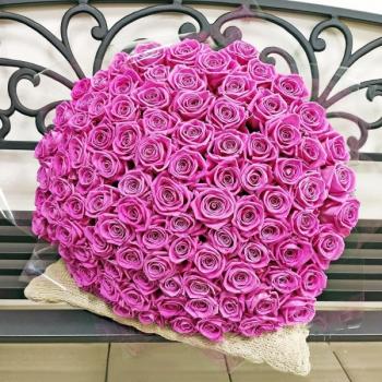 Букет Розовые розы Эквадор 101 шт (50 см) [артикул букета  217832orbng]